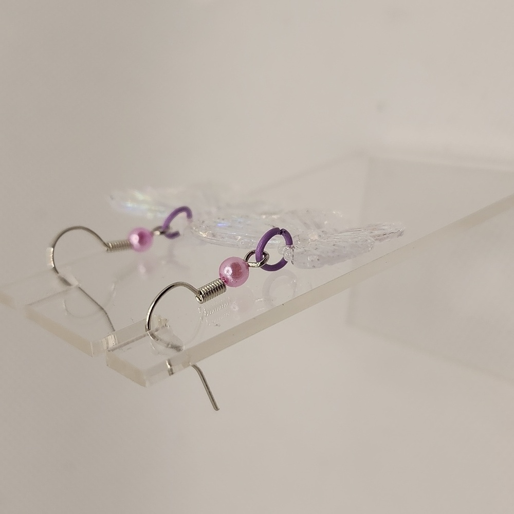 Iridescent Butterfly Earrings - Picture 3 of 3